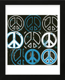Peace Mantra (blue) (Framed) -  Erin Clark - McGaw Graphics