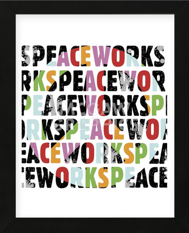 Peace Works (white) (Framed) -  Erin Clark - McGaw Graphics