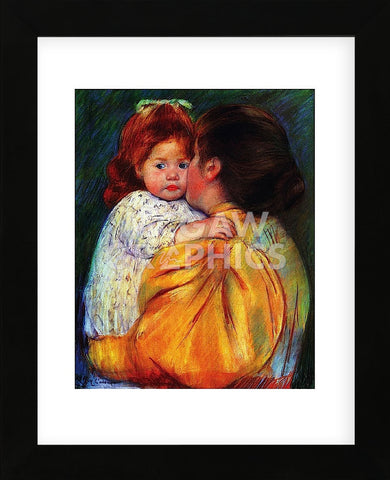 Maternal Kiss 1896 (Framed) -  Mary Cassatt - McGaw Graphics