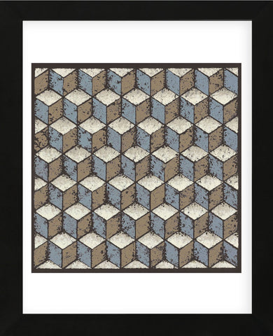 Tumbling Blocks (Blue) (Framed) -  Susan Clickner - McGaw Graphics