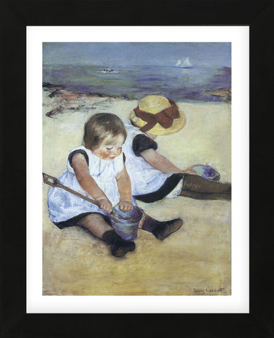 Children Playing on the Beach (Framed) -  Mary Cassatt - McGaw Graphics