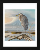 Marsh Watch - Great Blue Heron (Framed) -  Richard Clifton - McGaw Graphics