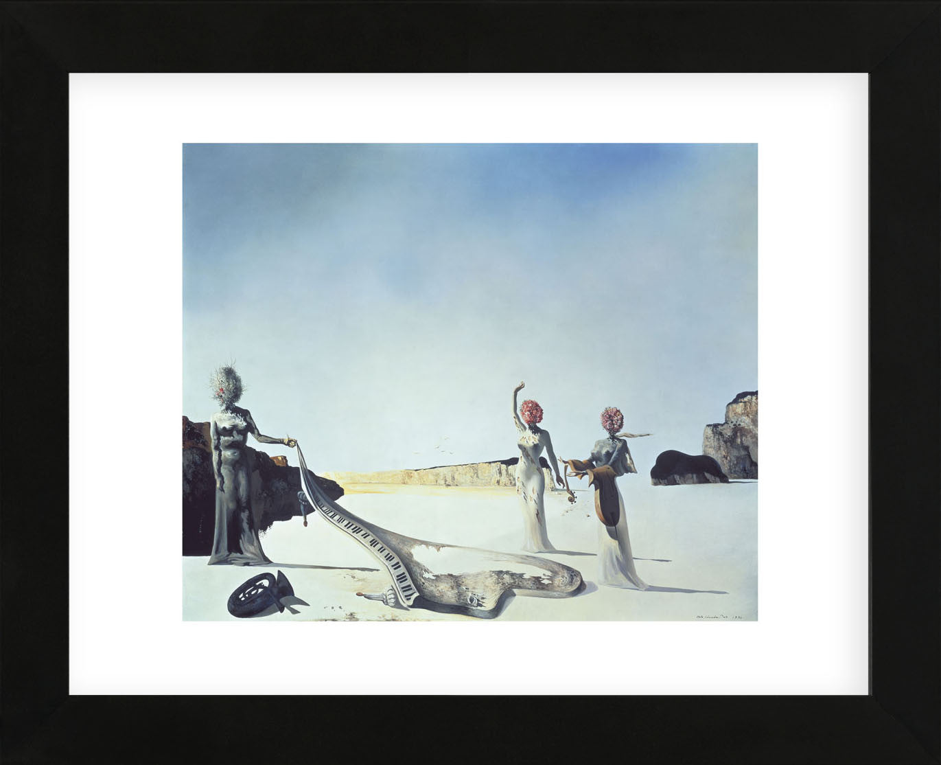Three Young Surrealist Women Holding in their Arms the Skins of an