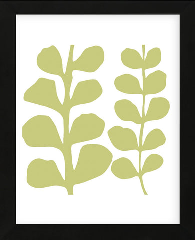 Green Fern on White  (Framed) -  Denise Duplock - McGaw Graphics