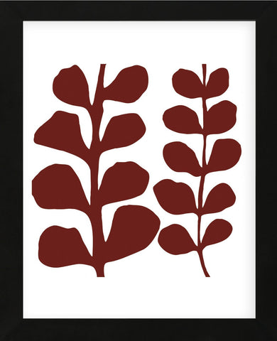 Maidenhair (red on white)  (Framed) -  Denise Duplock - McGaw Graphics