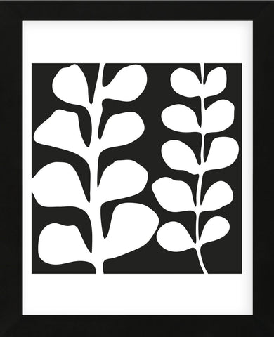 Maidenhair (white on black)  (Framed) -  Denise Duplock - McGaw Graphics