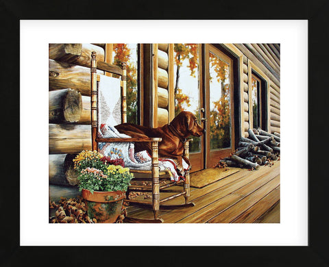 The Back Porch Rocker  (Framed) -  Linda Daniels - McGaw Graphics