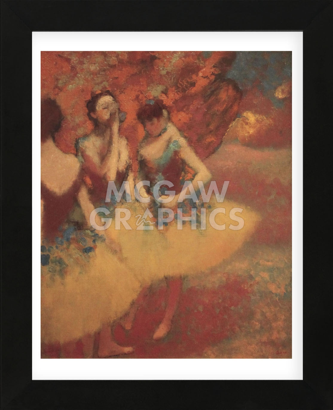Three Dancers in Yellow Skirts, 1891 (Framed) | McGaw Graphics