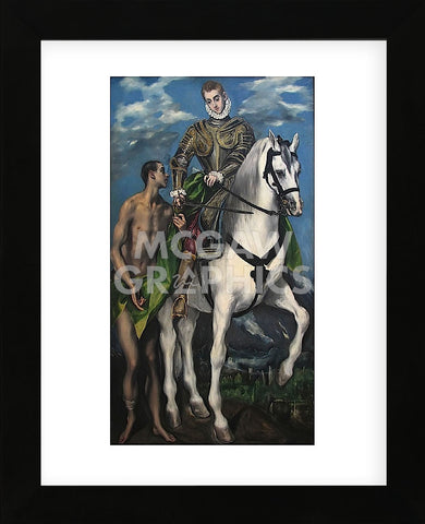 Saint Martin and the Begger 1597-99 (Framed) -  El Greco - McGaw Graphics