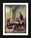 Writing the Declaration of Independence, 1776 (Framed) -  Jean Leon Gerome Ferris - McGaw Graphics