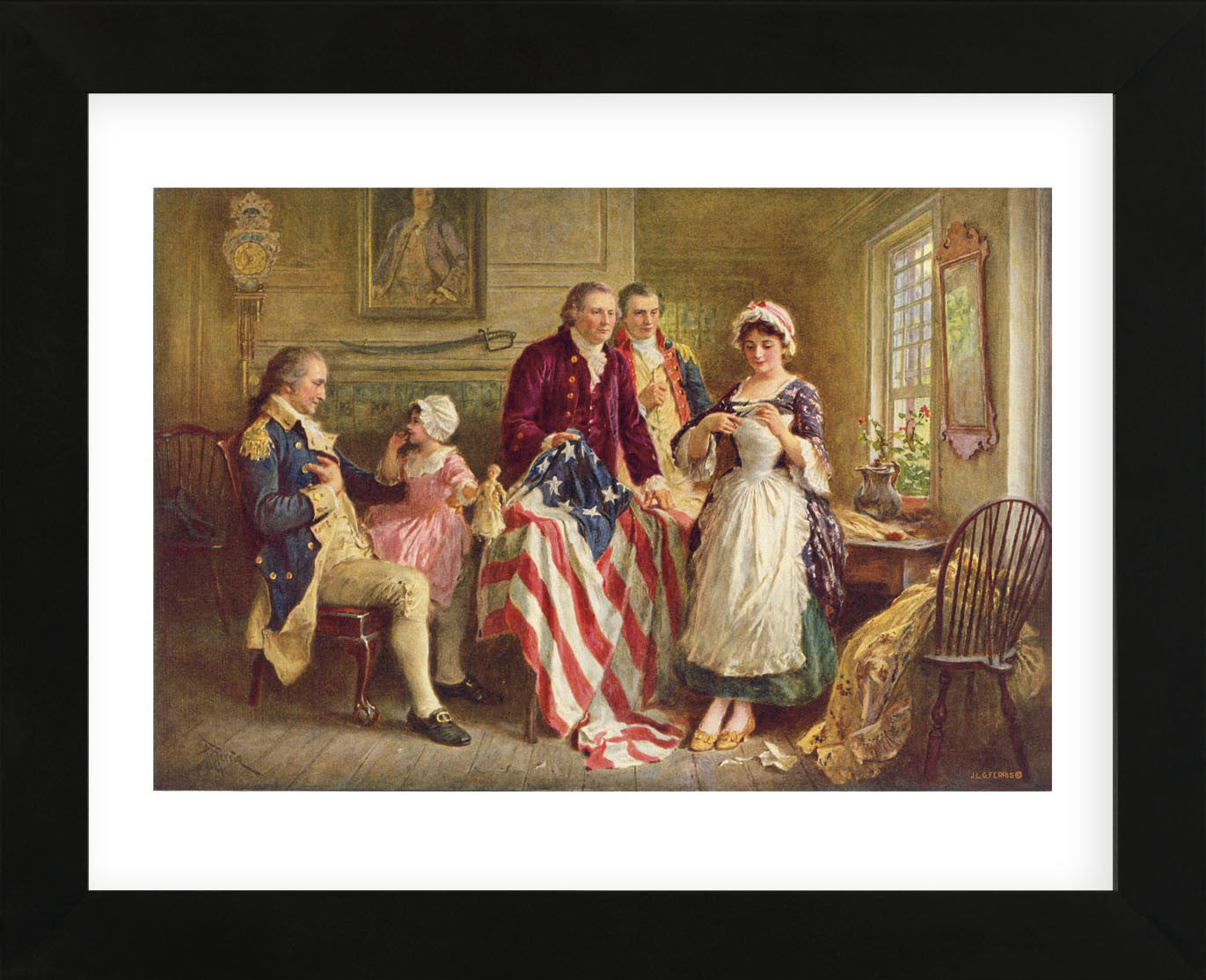 Betsy Ross, 1777 (Framed) | McGaw Graphics