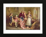 Betsy Ross, 1777 (Framed) -  Jean Leon Gerome Ferris - McGaw Graphics