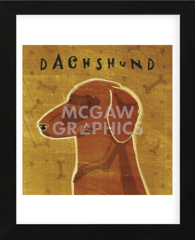 Dachshund (red) (square)  (Framed) -  John W. Golden - McGaw Graphics