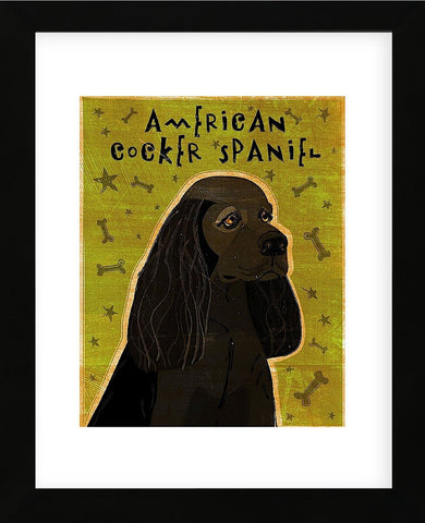 American Cocker Spaniel (black) (Framed) -  John W. Golden - McGaw Graphics