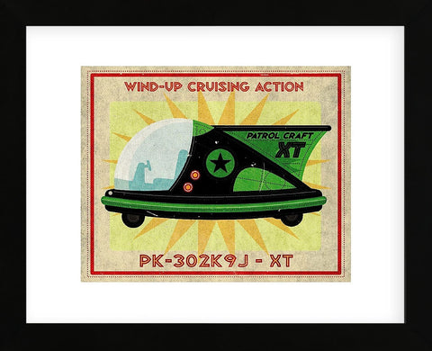 Patrol Craft XT Box Art Tin Toy (Framed) -  John W. Golden - McGaw Graphics