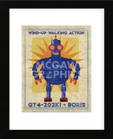 Boris Box Art Robot (Framed) -  John W. Golden - McGaw Graphics