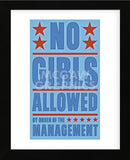 No Girls Allowed  (Framed) -  John W. Golden - McGaw Graphics