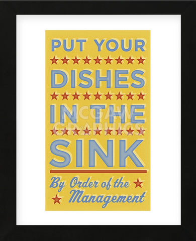 Put Your Dishes in the Sink (Framed) -  John W. Golden - McGaw Graphics