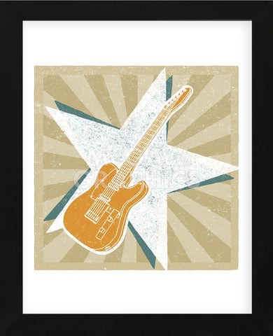Guitar No. 1 Carnival Style (Framed) -  John W. Golden - McGaw Graphics