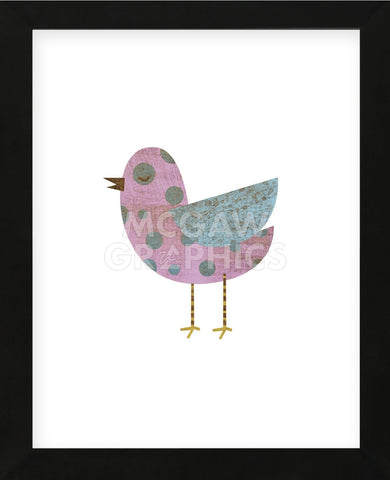 Pink and Blue Polka Dot Bird (Framed) -  John W. Golden - McGaw Graphics