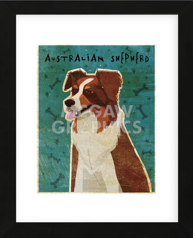 Australian Shepherd (Red) (Framed) -  John W. Golden - McGaw Graphics