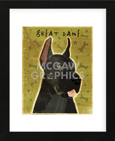 Great Dane (Black) (Framed) -  John W. Golden - McGaw Graphics