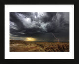 Badlands Lightning (Framed) -  Stephen Gassman - McGaw Graphics