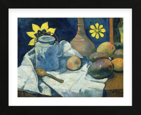 Still Life with Teapot and Fruit, 1896 (Framed) -  Paul Gauguin - McGaw Graphics