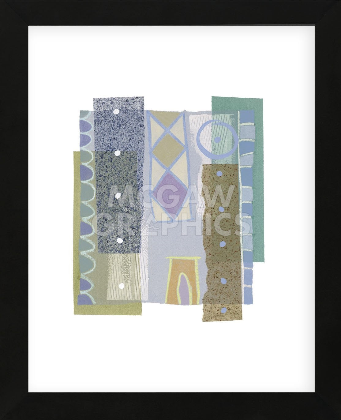即納】 90´s P.G. GRAVELE 金箔押し 抽象画 アート 額装