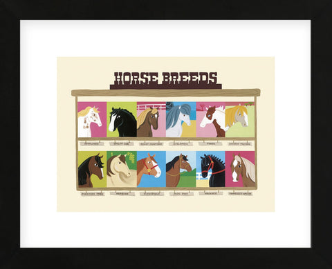Horse Breeds  (Framed) -  Janell Genovese - McGaw Graphics