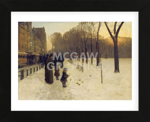 Boston Common at Twilight, 1885-86  (Framed) -  Childe Hassam - McGaw Graphics