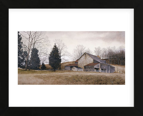 Farm on the Hill  (Framed) -  Ray Hendershot - McGaw Graphics