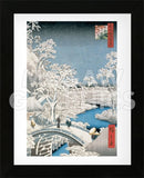 Drum Bridge at Meguro  (Framed) -  Ando Hiroshige - McGaw Graphics