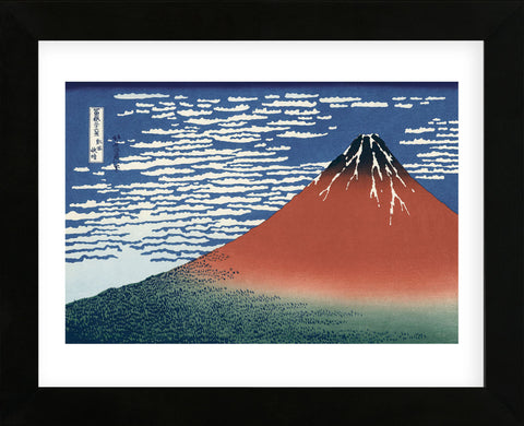 Red Fuji (Framed) -  Katsushika Hokusai - McGaw Graphics