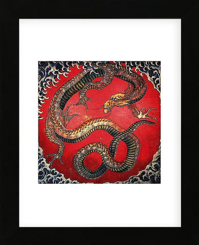 Dragon (Framed) -  Katsushika Hokusai - McGaw Graphics