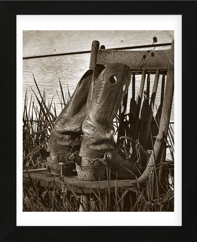 Boots on Chair (Framed) -  Barry Hart - McGaw Graphics