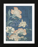 Peonies and Canary (Framed) -  Katsushika Hokusai - McGaw Graphics