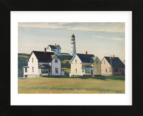 Lighthouse Village (also known as Cape Elizabeth), 1929 (Framed) -  Edward Hopper - McGaw Graphics