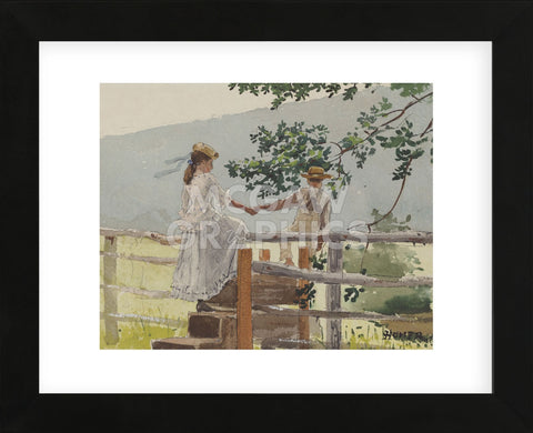 On the Stile, 1878 (Framed) -  Winslow Homer - McGaw Graphics
