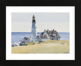 Lighthouse and Buildings, Portland Head, 1927  (Framed) -  Edward Hopper - McGaw Graphics