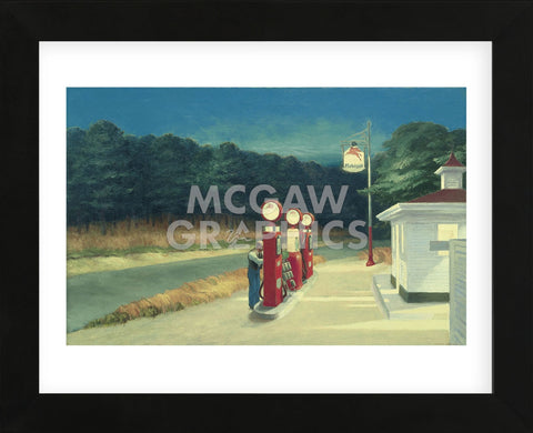 Gas, 1940 (Framed) -  Edward Hopper - McGaw Graphics