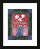 Pink Flowers on Red  (Framed) -  James Hussey - McGaw Graphics