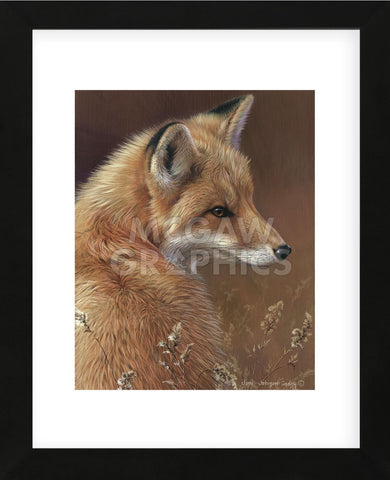 Curious - Red Fox  (Framed) -  Joni Johnson-Godsy - McGaw Graphics