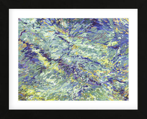 Chrysanthemums Reflecting on a Babbling Brook (Framed) -  Margaret Juul - McGaw Graphics