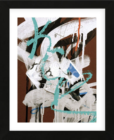 Aqua Tag 1  (Framed) -  Jenny Kraft - McGaw Graphics