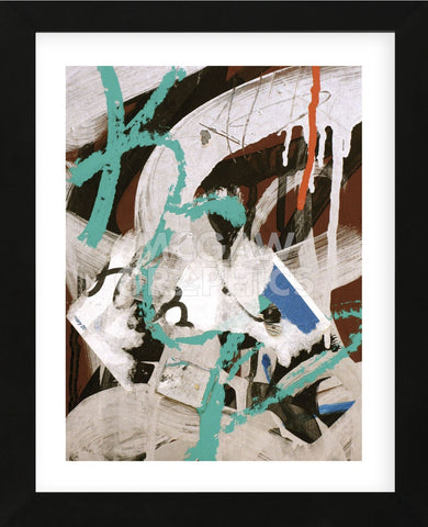 Aqua Tag 3  (Framed) -  Jenny Kraft - McGaw Graphics