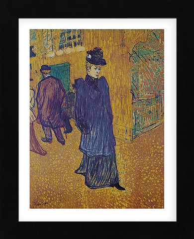 Jane Avril leaves the Moulin Rouge (Framed) -  Henri de Toulouse Lautrec - McGaw Graphics