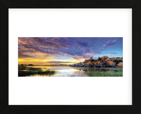 Willow Lake Spring Sunset (Framed) -  Bob Larson - McGaw Graphics