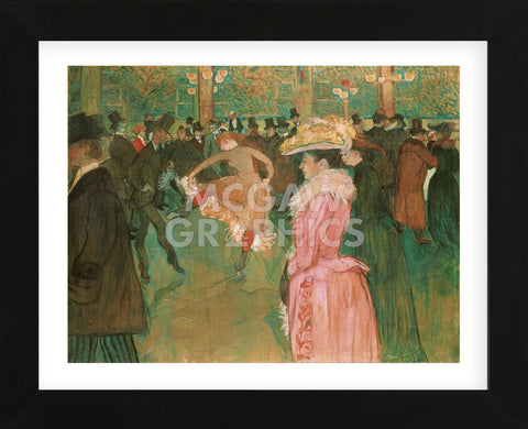 At the Moulin Rouge: The Dance, 1890 (Framed) -  Henri de Toulouse Lautrec - McGaw Graphics