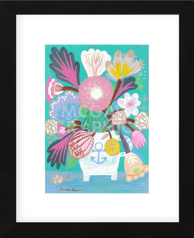 Flowers in a Sailor Jar (Framed) -  Mercedes Lagunas - McGaw Graphics